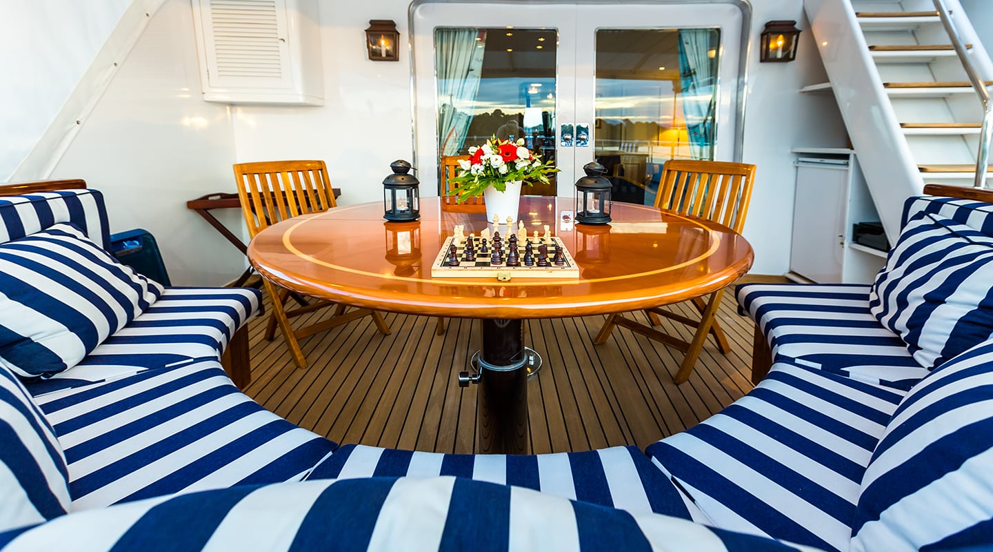 STAR OF THE SEA Dining area on Aft deck