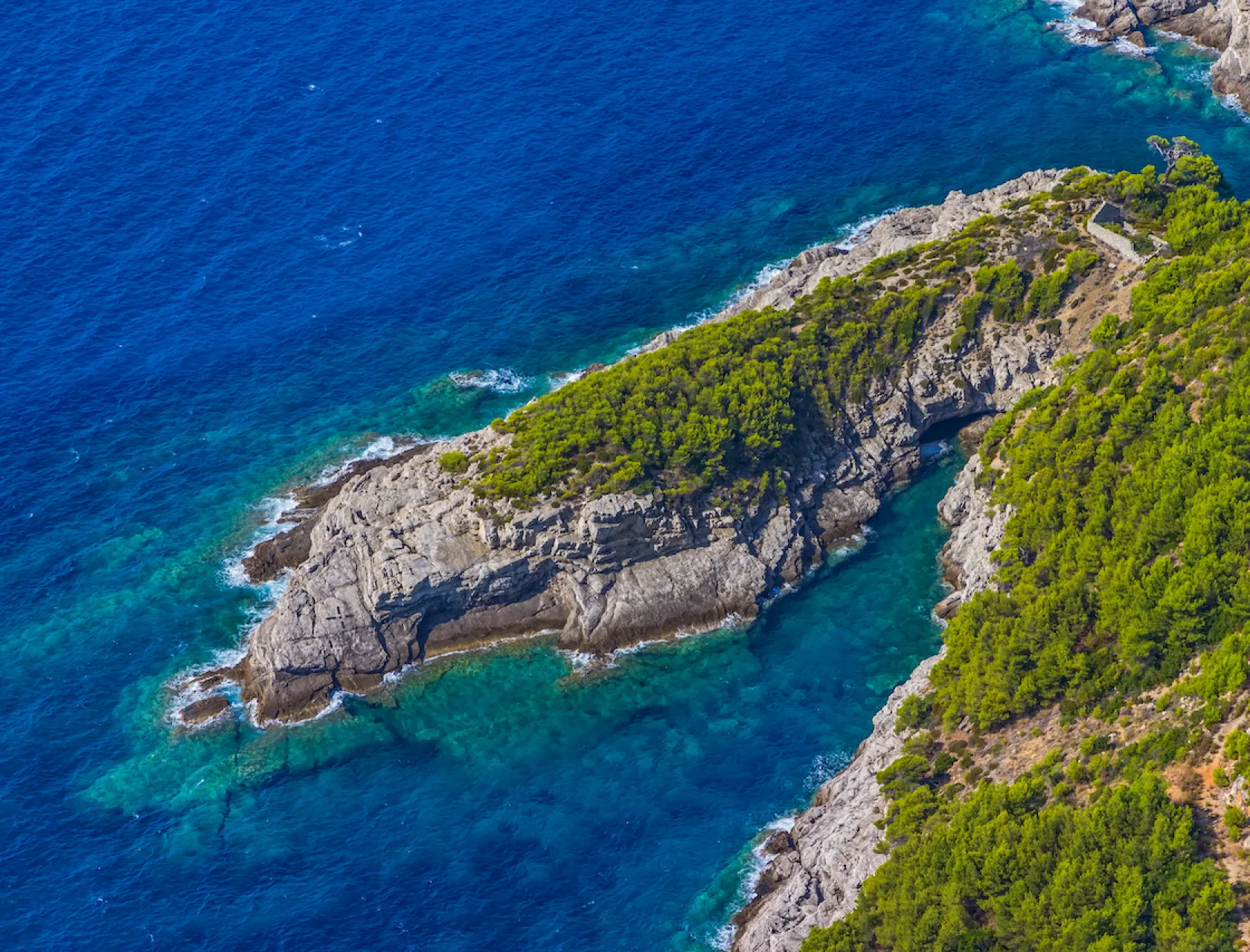 Reef on Elaphites island Lopud - Dubrovnik archipelago