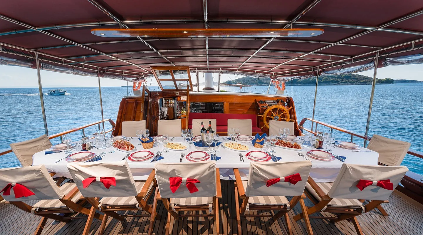 CROATIA Dining area on Aft deck