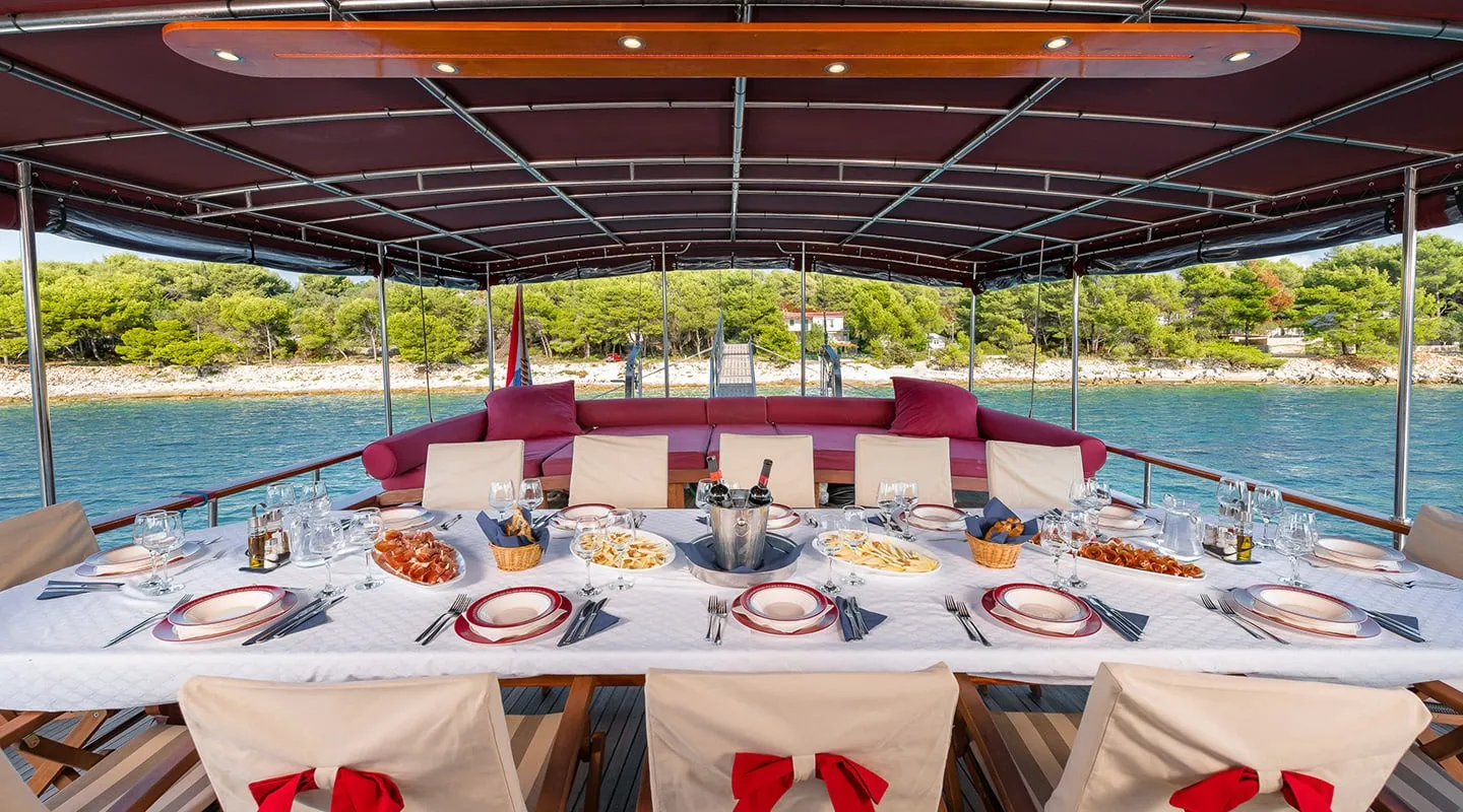 CROATIA Dining area on Aft deck