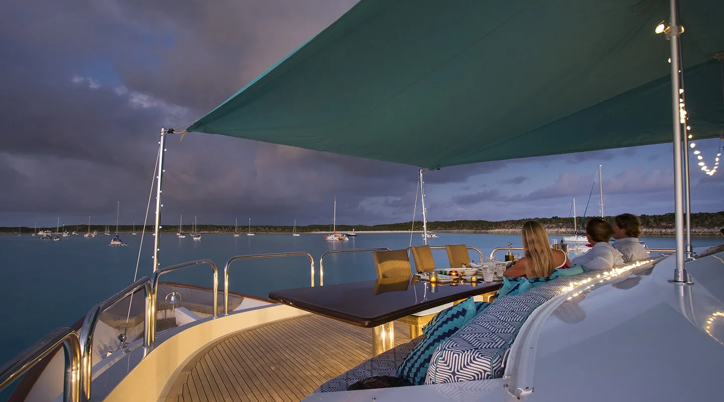 SWEET ESCAPE Sitting area on Bow deck