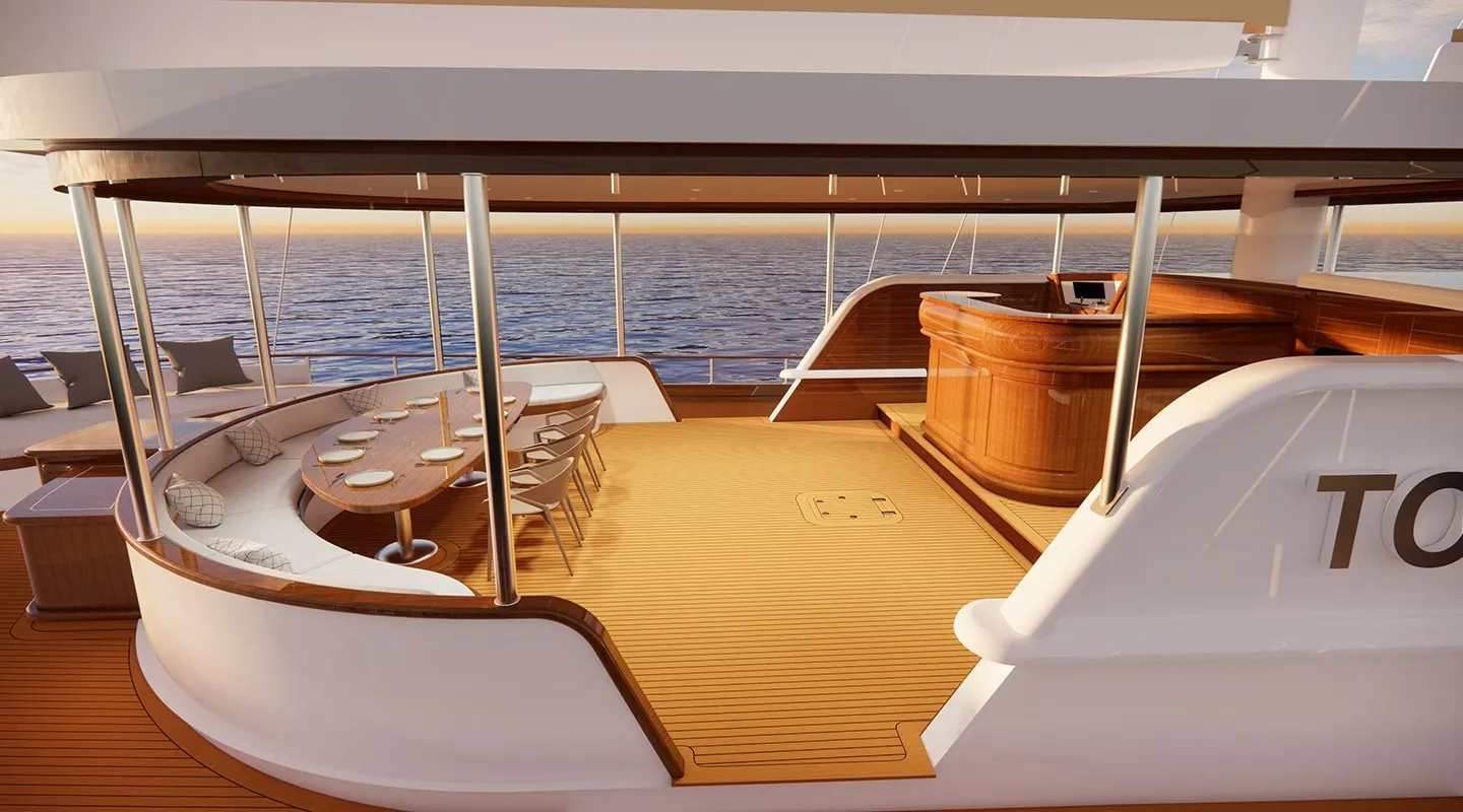 TOSCA Aft deck