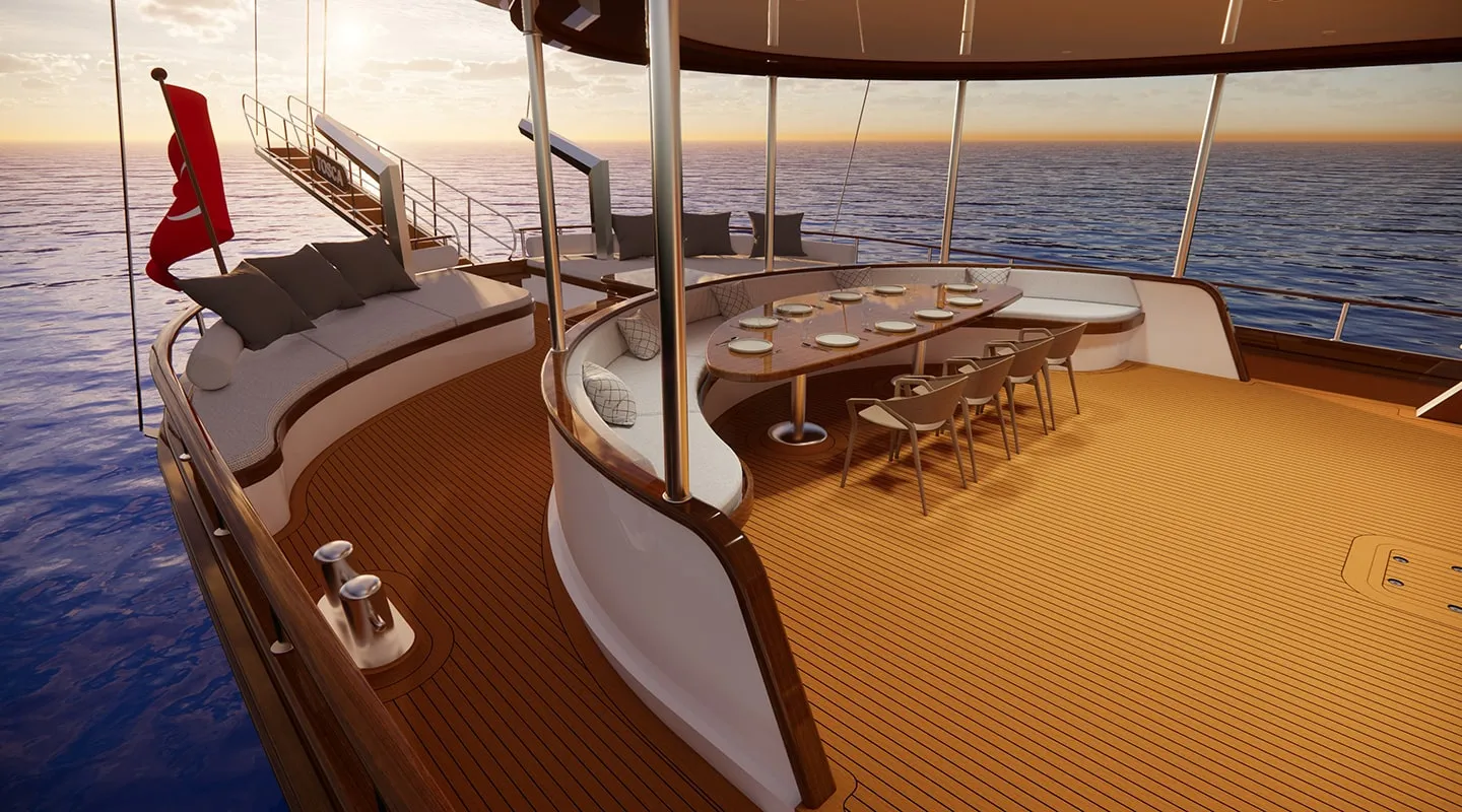 TOSCA Aft deck