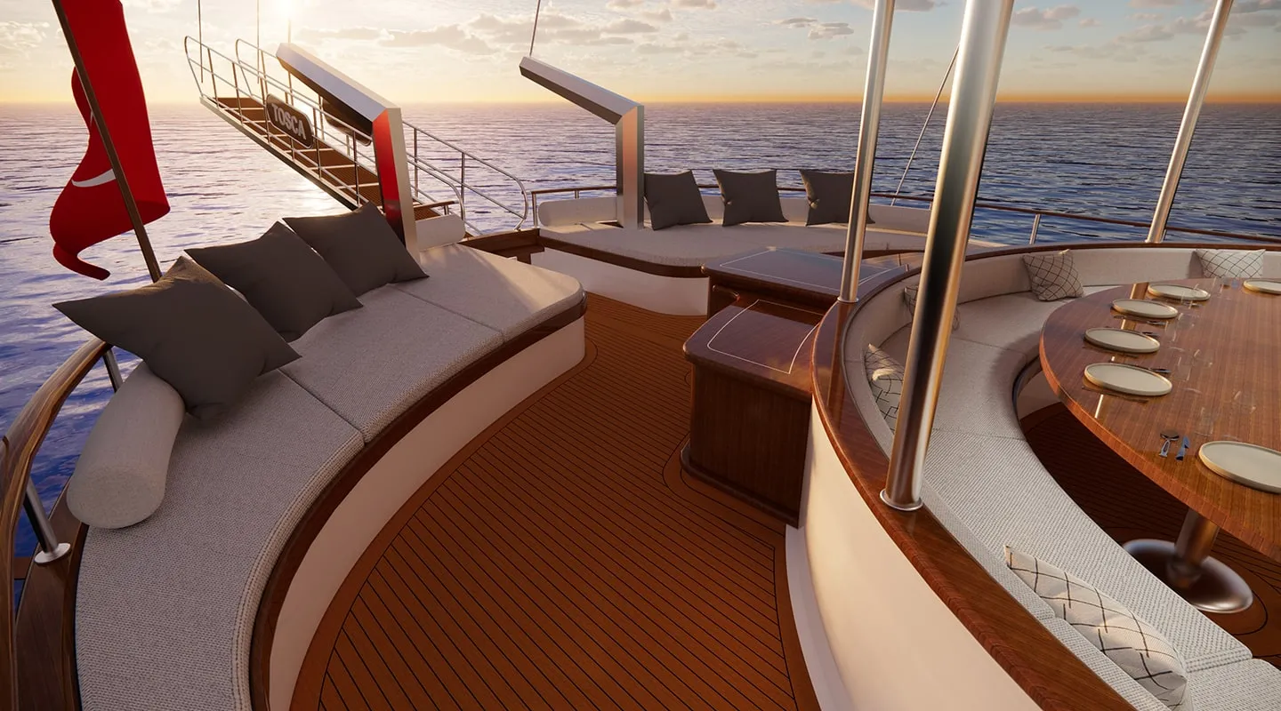 TOSCA Aft deck