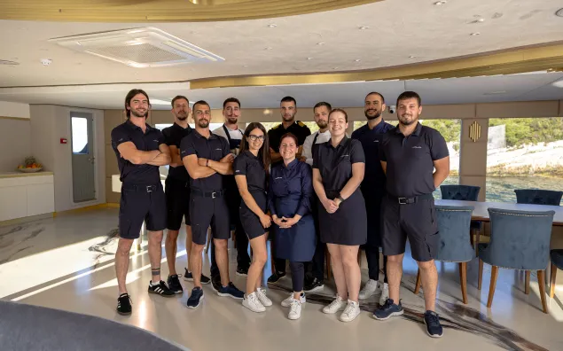 The Elite Crew of DS Yacht Bella Architects of Unrivalled Luxury and Service