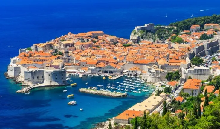 A panoramic view of the walled city Dubrovnik Croatia 824-1024