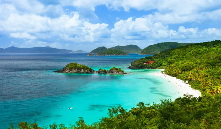 Trunk bay on St John island, US Virgin Islands