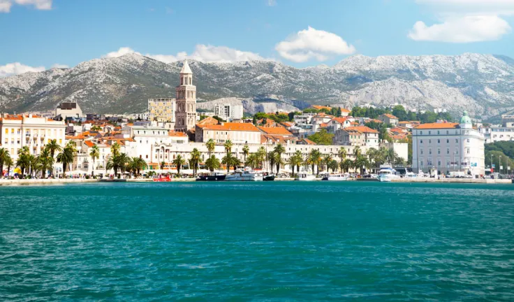 View of Riva and Old Town Split