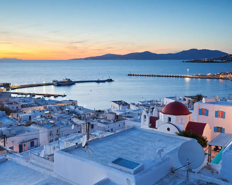 View-of-Mykonos-town-and-Tinos-island-in-the-distance-Greece