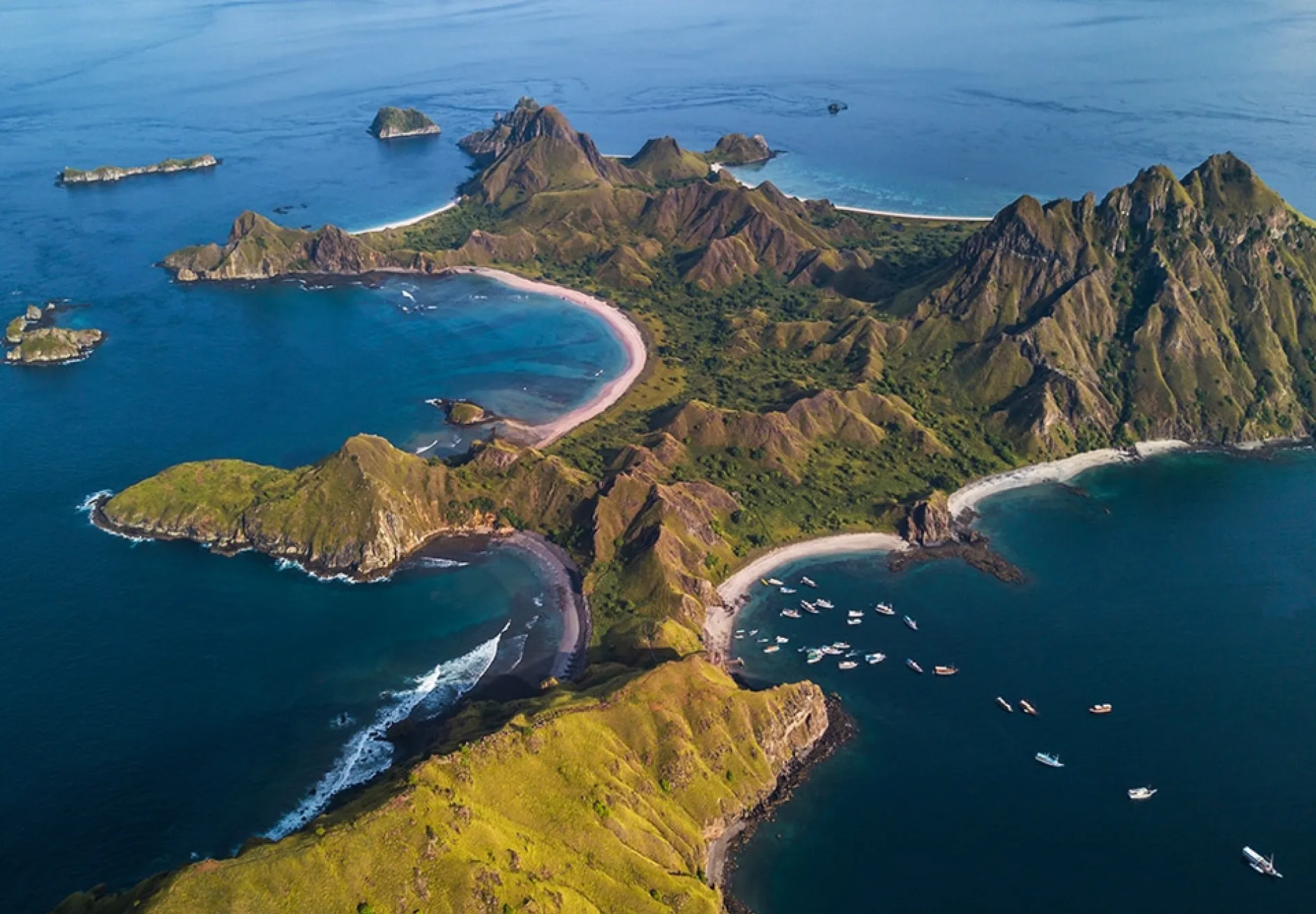 Aerial-view-of-Pulau-Padar-island-in-Komodo-national-park-Indonesia