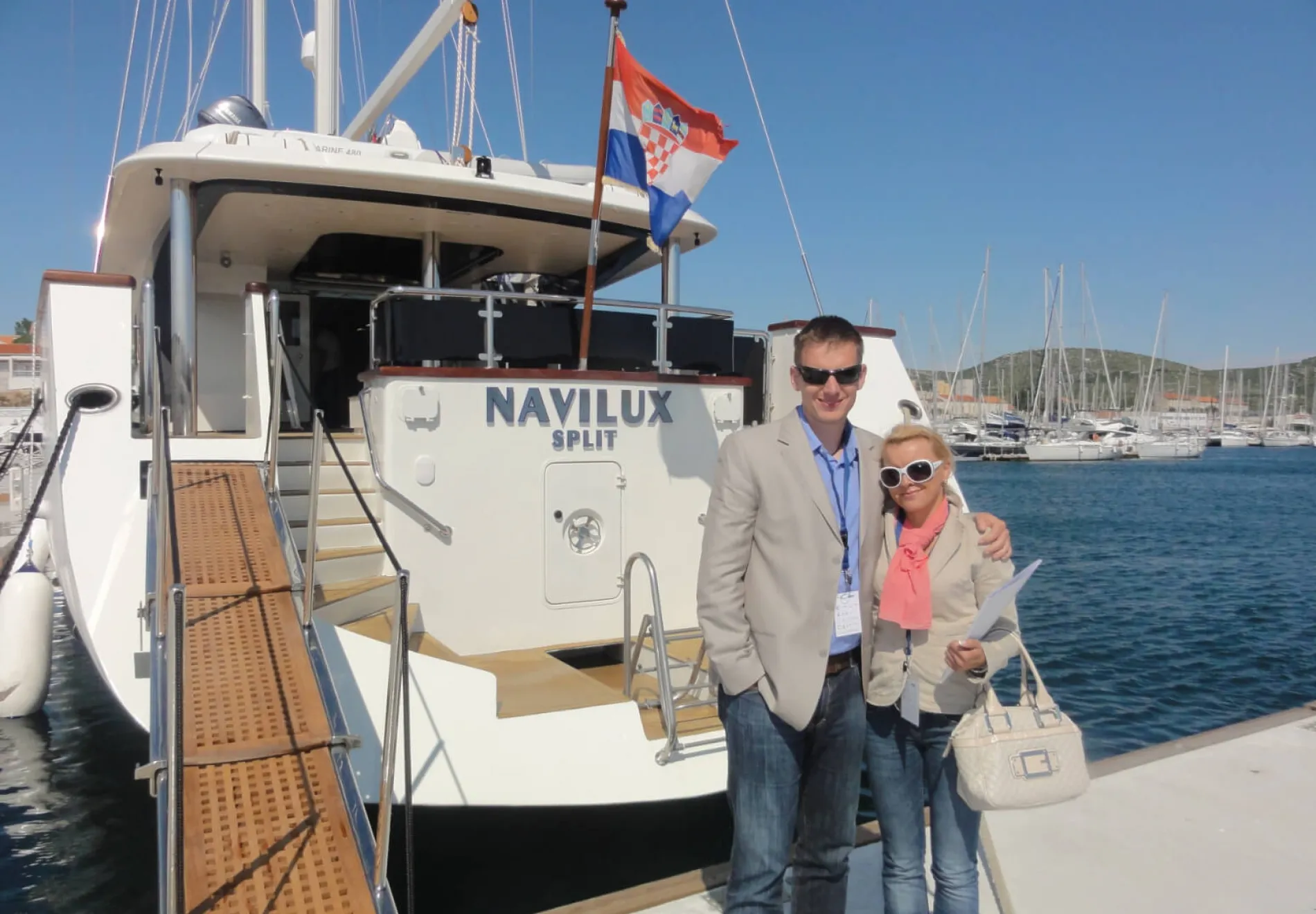 Alenka and Mitja next to Navilux