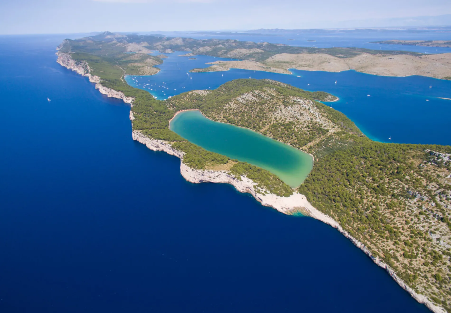 Slano lake in nature park Telascica, Dugi otok