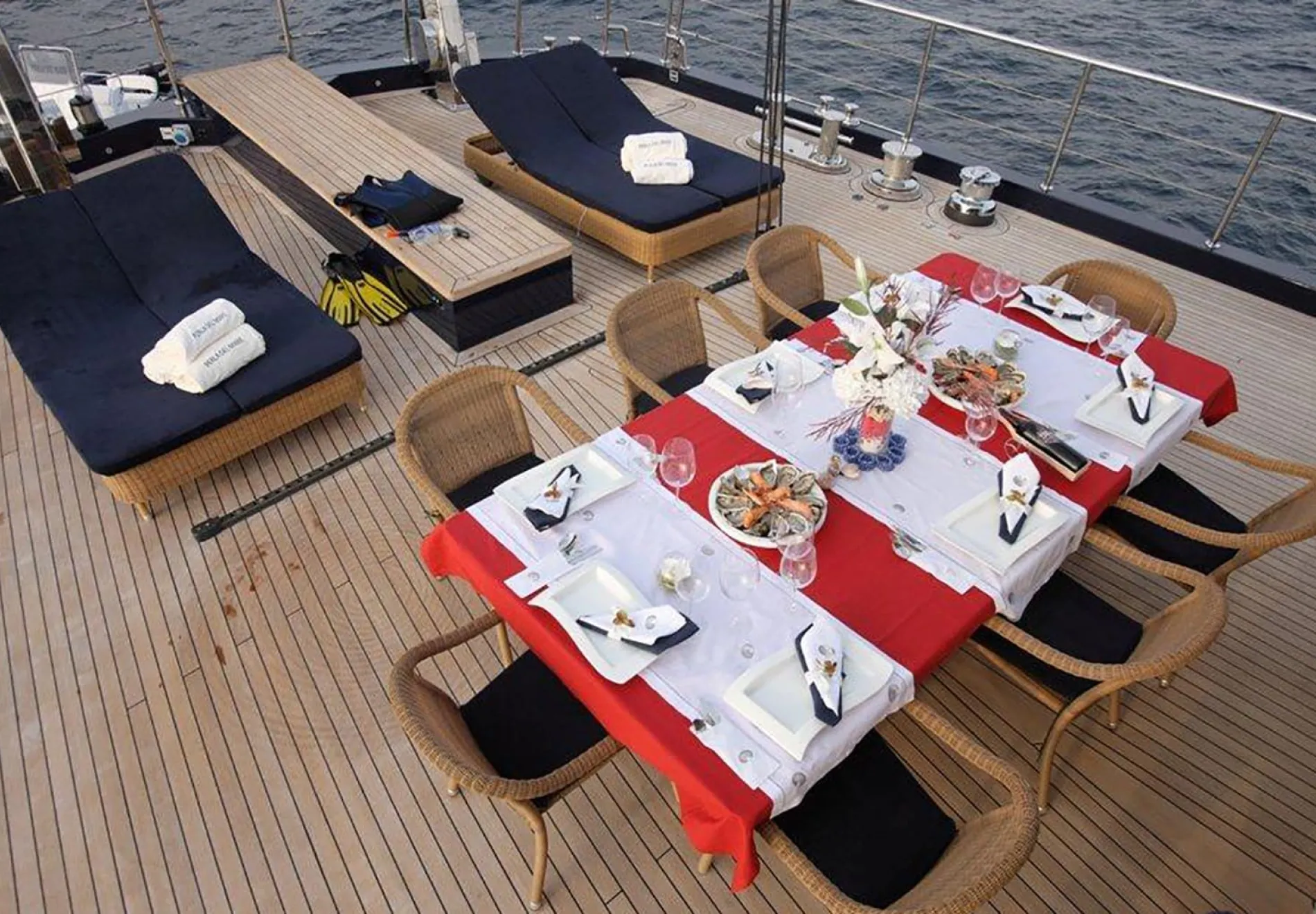 PERLA DEL MARE Aft deck