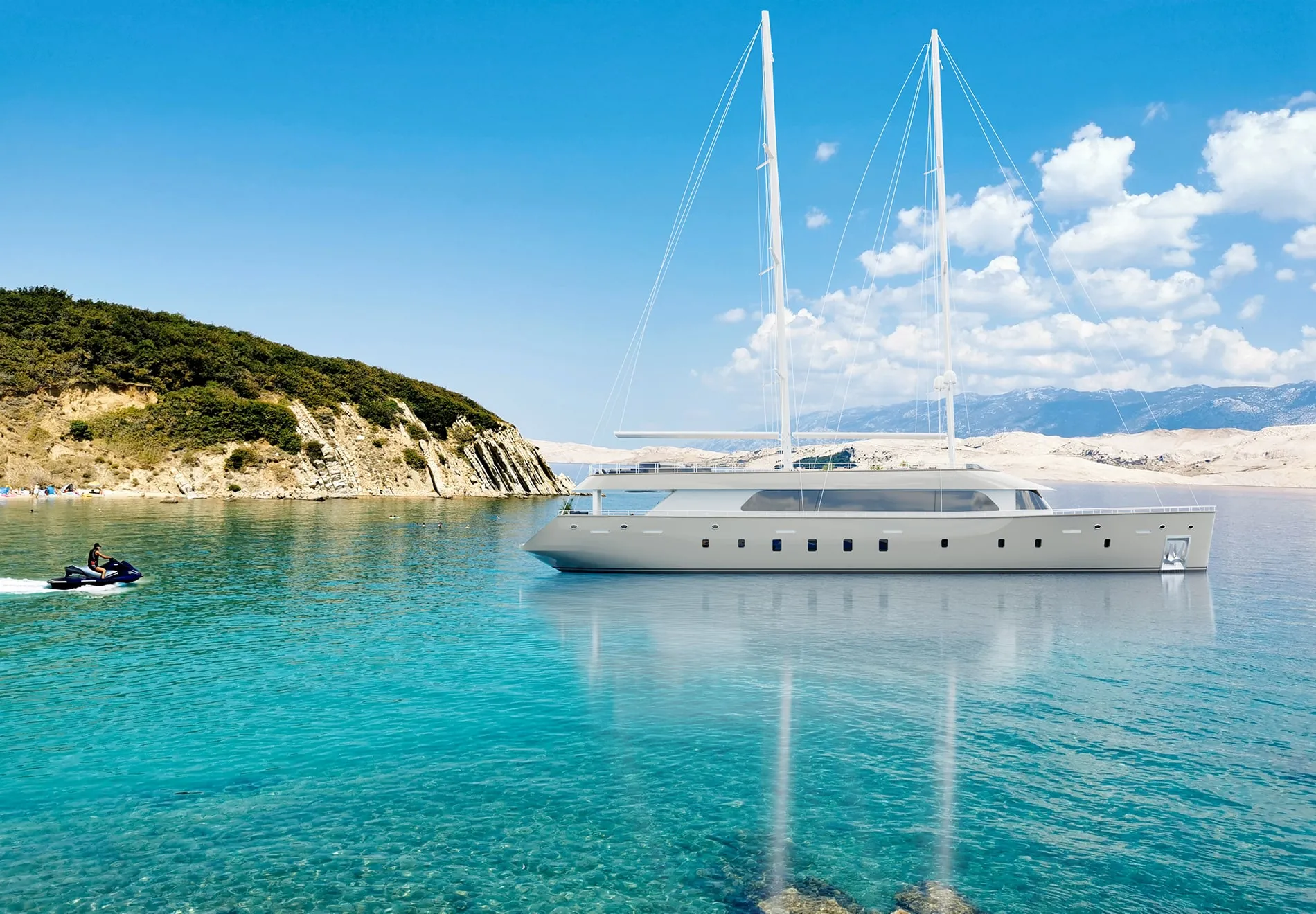 For smaller groups, we recommend Yacht Maxita - a luxurious vessel with six spacious ensuite cabins, accommodating up to 12 guests