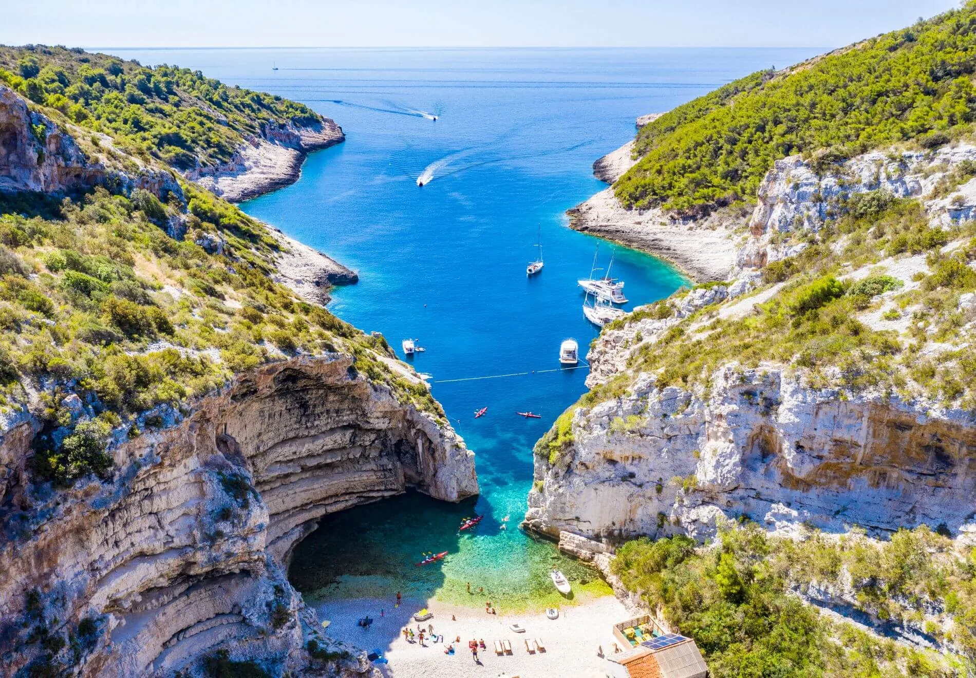 Military tour Vis - Stiniva beach