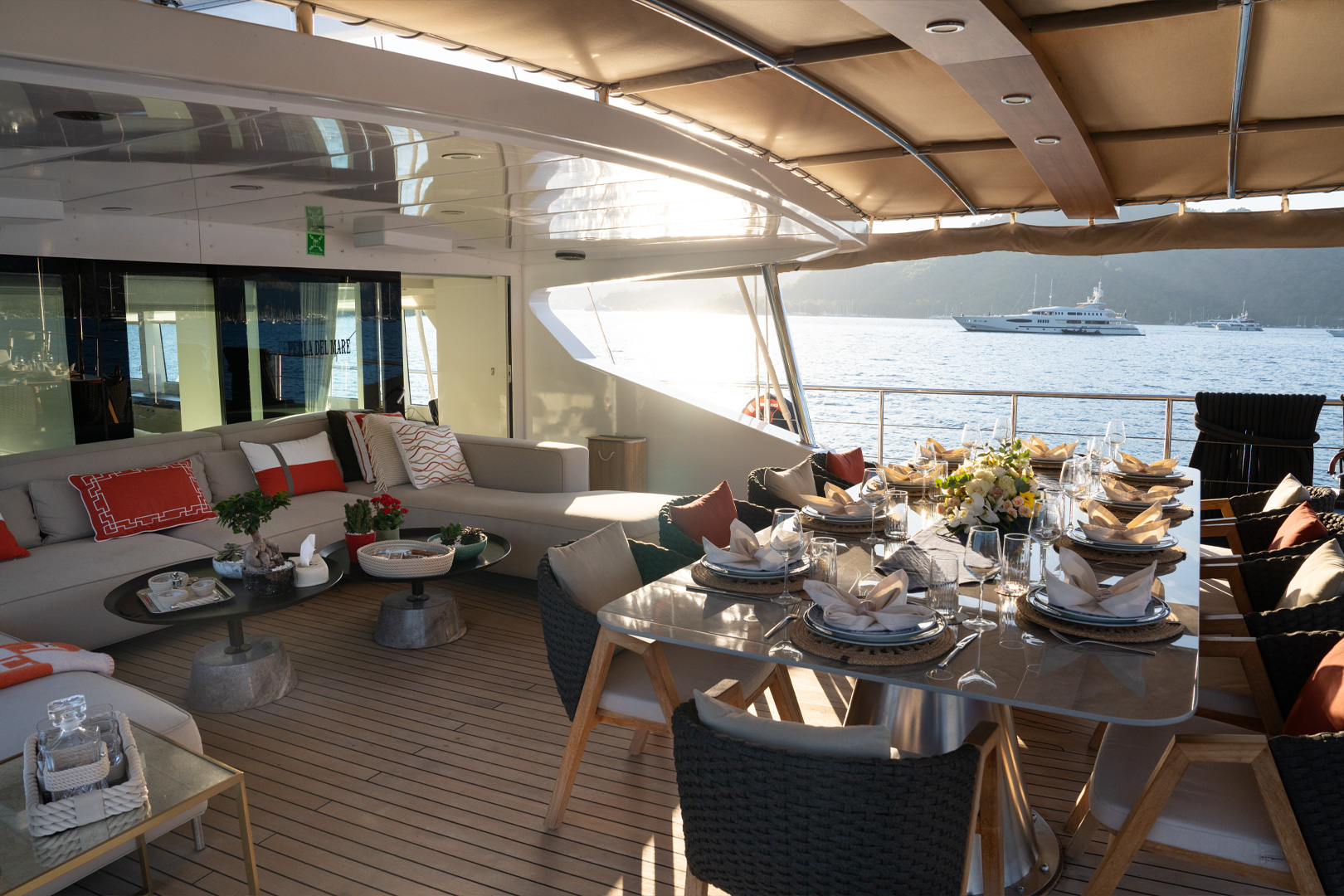 PERLA DEL MARE Aft deck