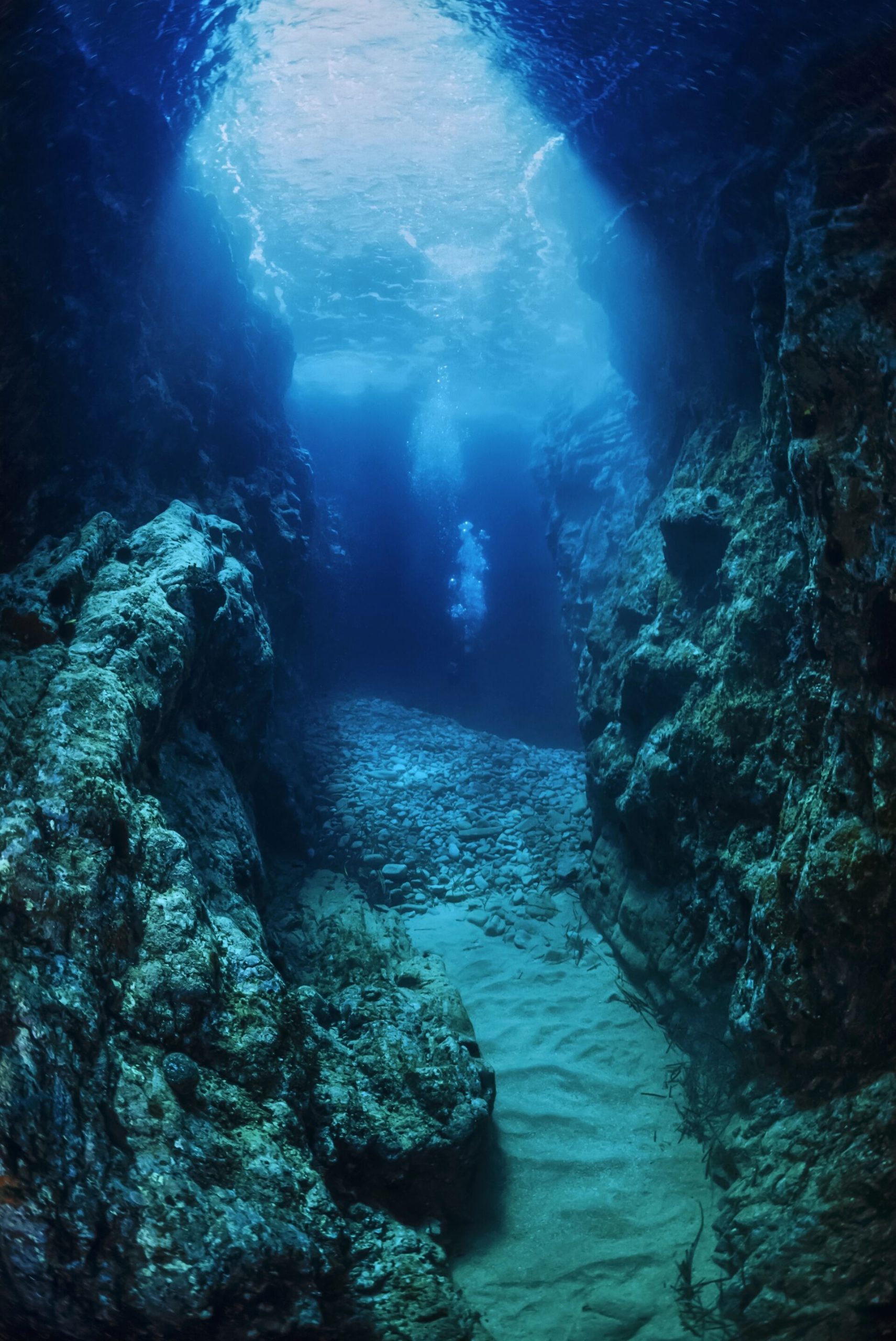 Cave diving, Ponza, Italy
