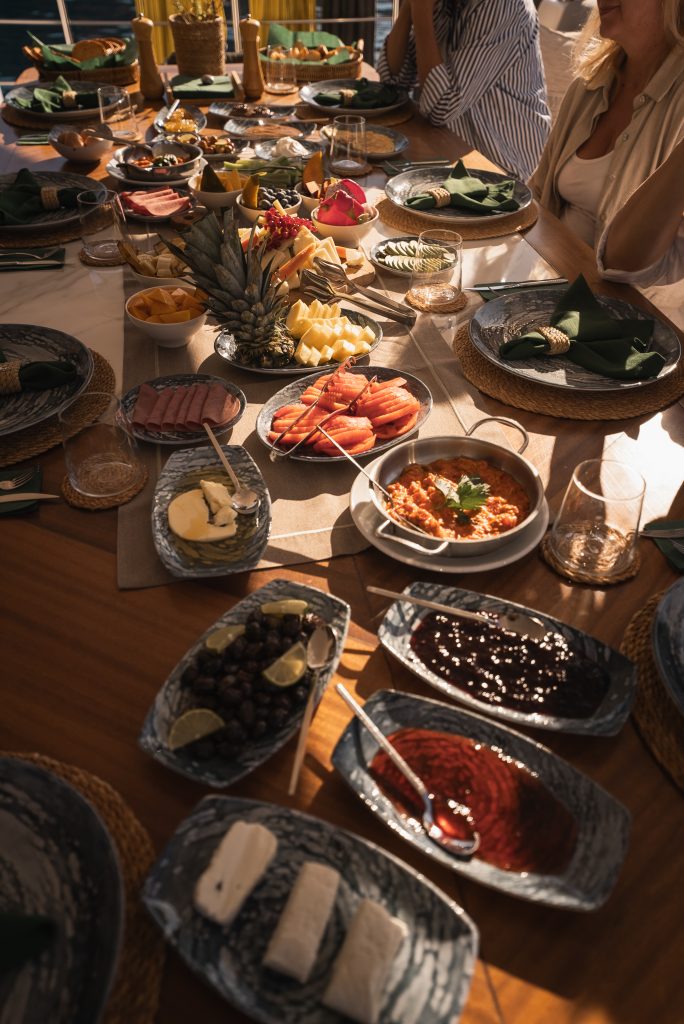 Dinner aboard in Turkey