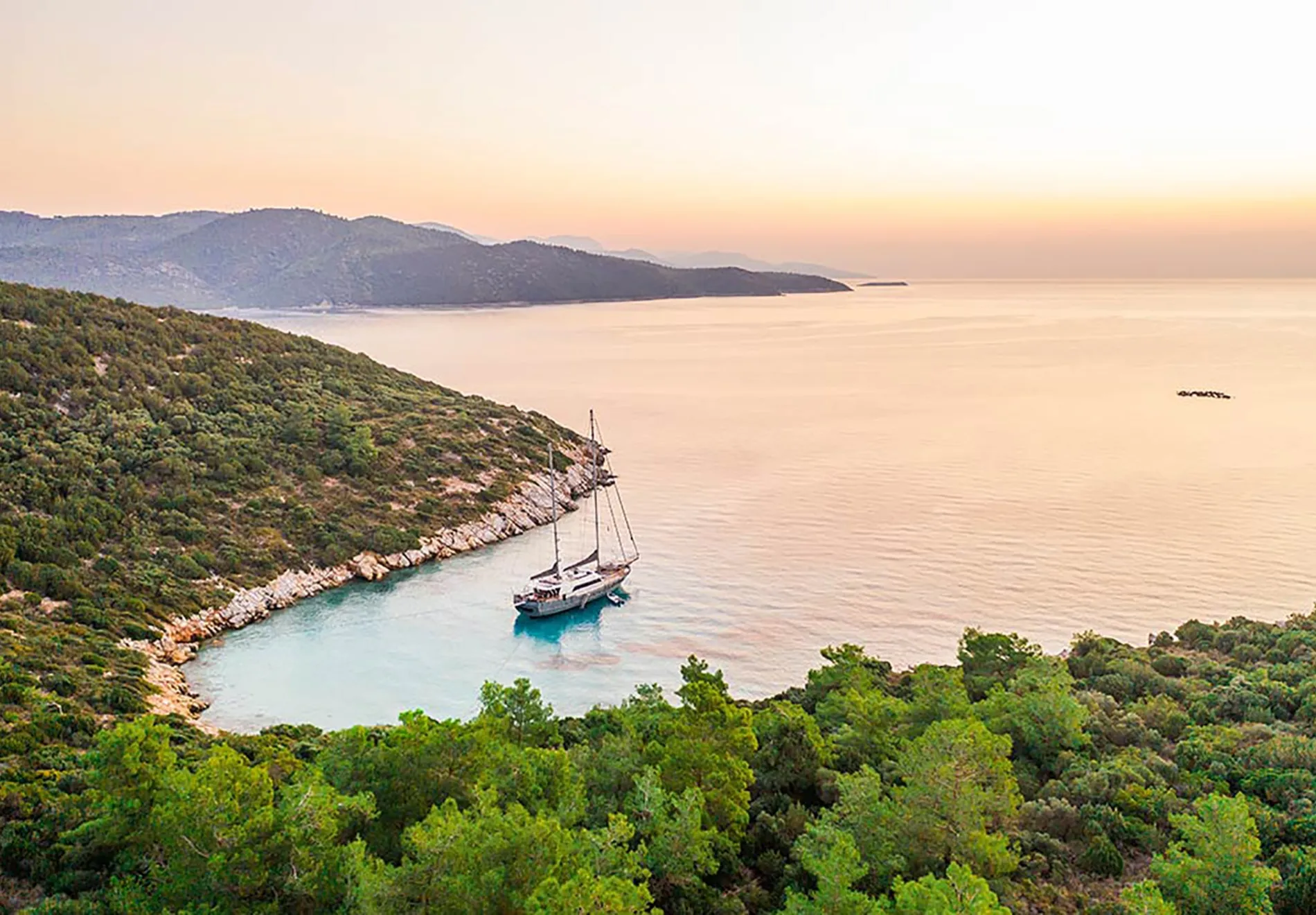 But the Mediterranean is also a place of tranquility, where secluded harbors, crystal-clear waters, and sheltered bays provide