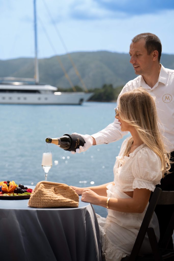 Celebrating on a yacht charter