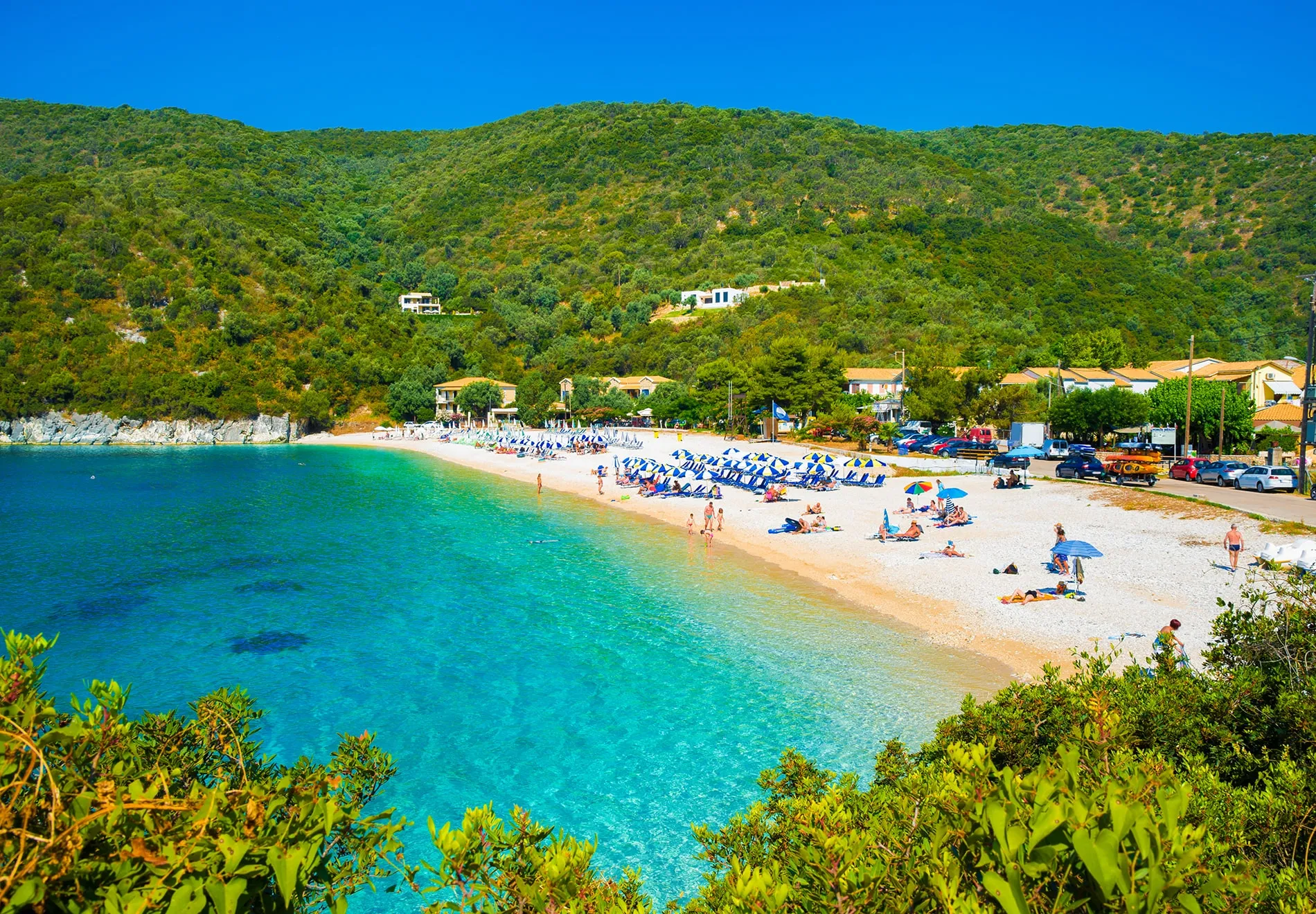 Poros Pine-Covered Hills and Scenic Waterfront