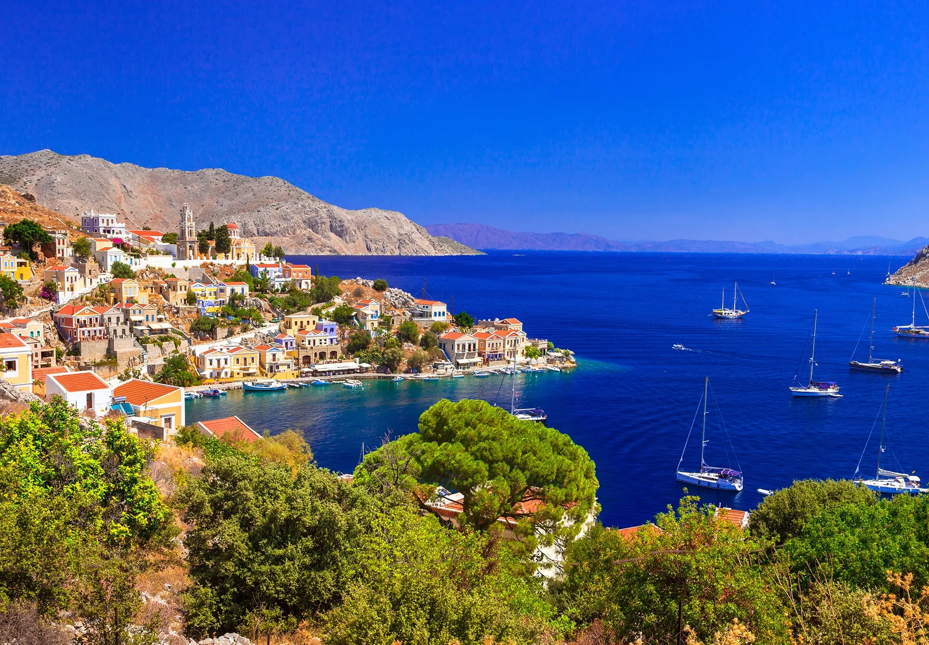 Symi Picture-Perfect Harbor and Neoclassical Mansions
