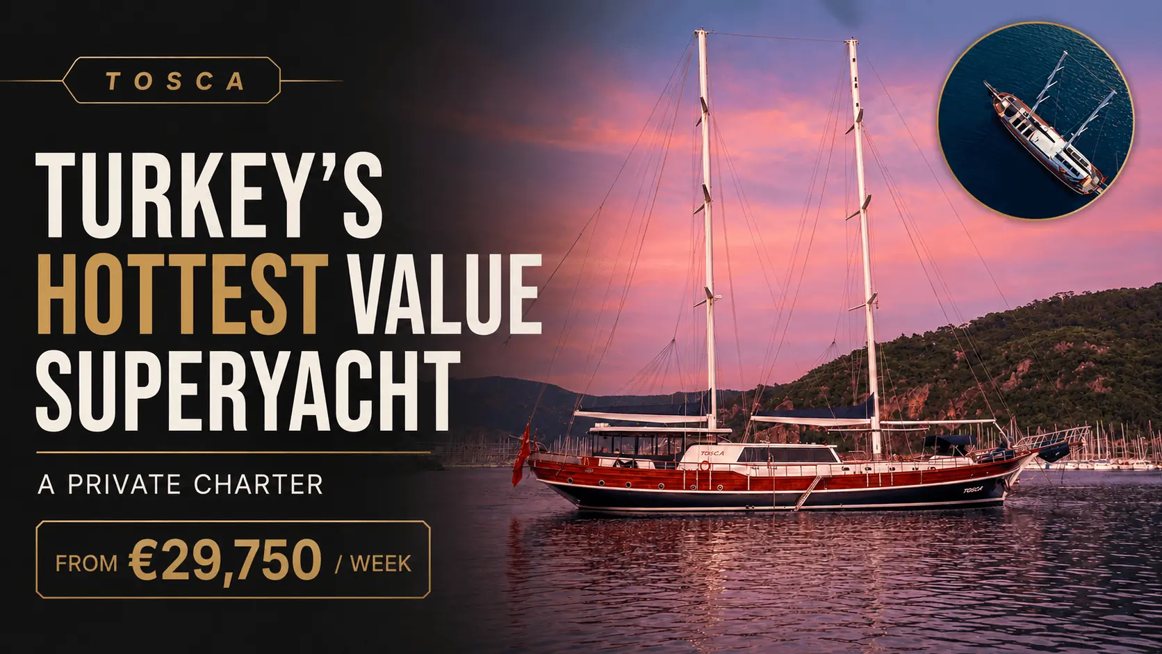 Tosca private yacht charter in Turkey
